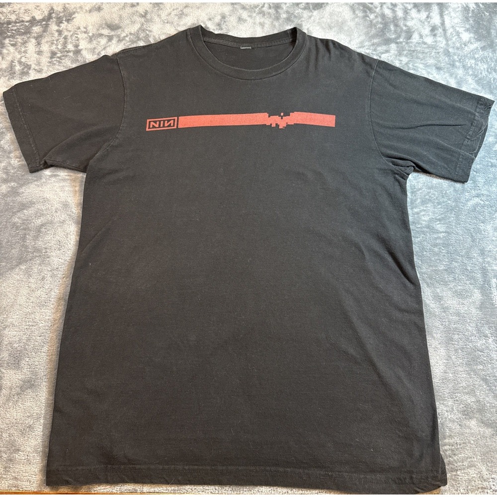 Nine Inch Nails NIN Lights In The Sky 2008 Tour Graphic Tee Black Hanes Medium